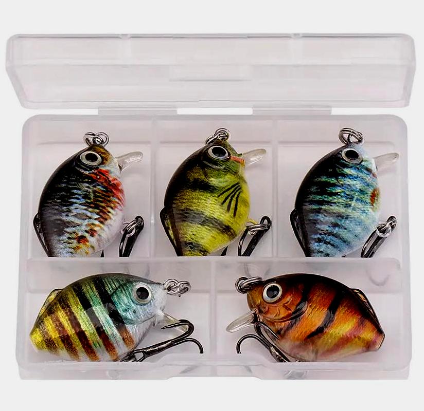 5 pc 1 1/4 inch mini crankbait (set A)